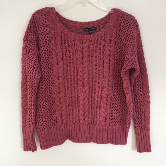 American Eagle Cotton Wool Blend Cable Swe… - Picture 1 of 5